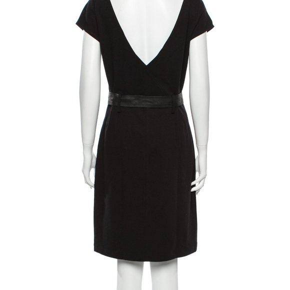THEORY Black Bateau Neckline Knee-Length Dress M - Picture 2 of 2